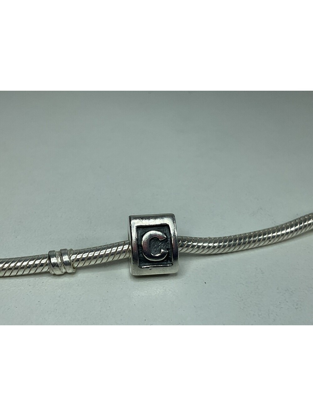 Pandora Block Initial C Charm Retired